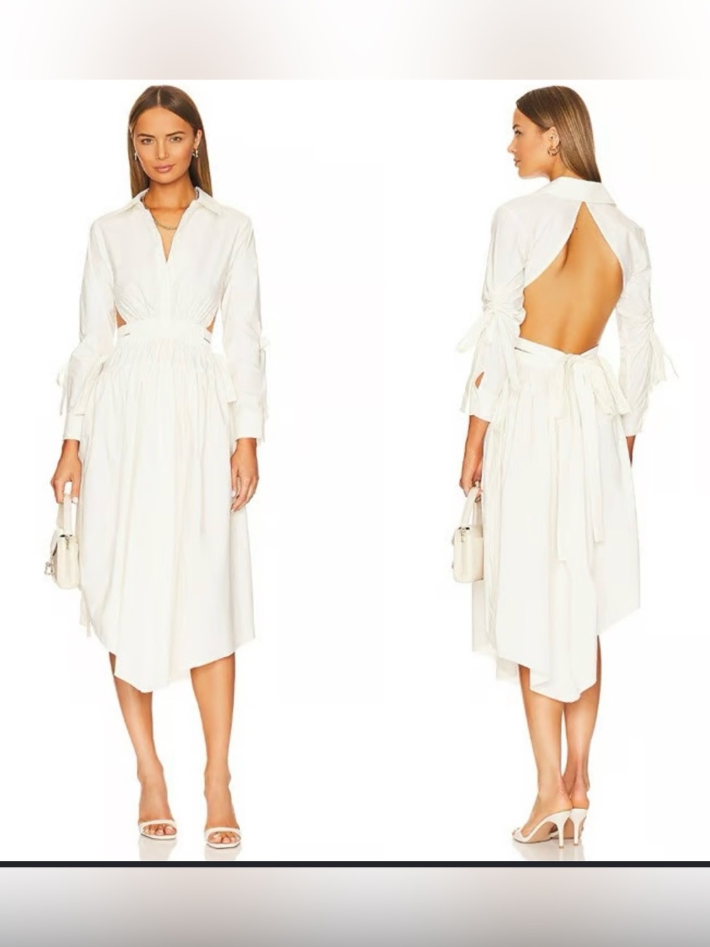 L’Academie Mildred Midi dress -White - size S